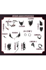 ChuShouMao Love and Deepspace Sylus Abyssal Chaos Final Farewell Red Black Gothic Dress Cosplay Costume